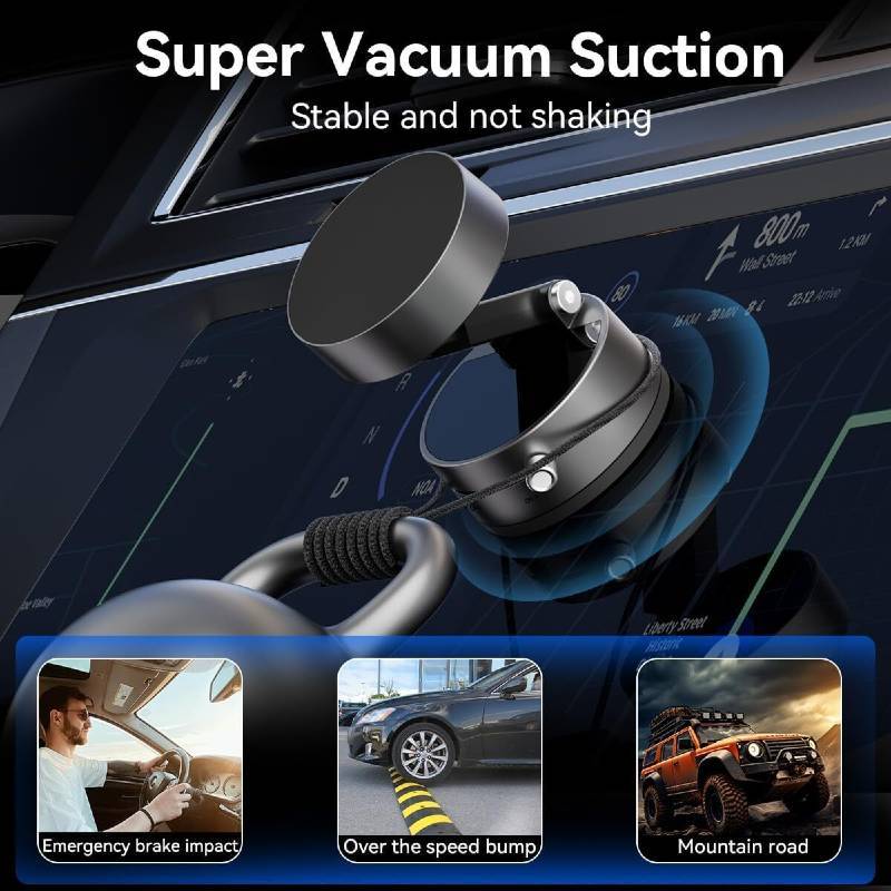 Suport auto magnetic pentru Telefon cu dubla utilizare acasa si masina rotund